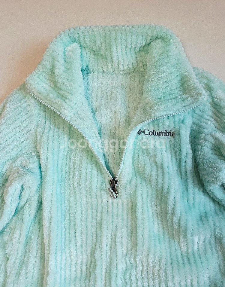 컬럼비아 키즈 집업 쉐르파 플리스 티셔츠 130 민트--1