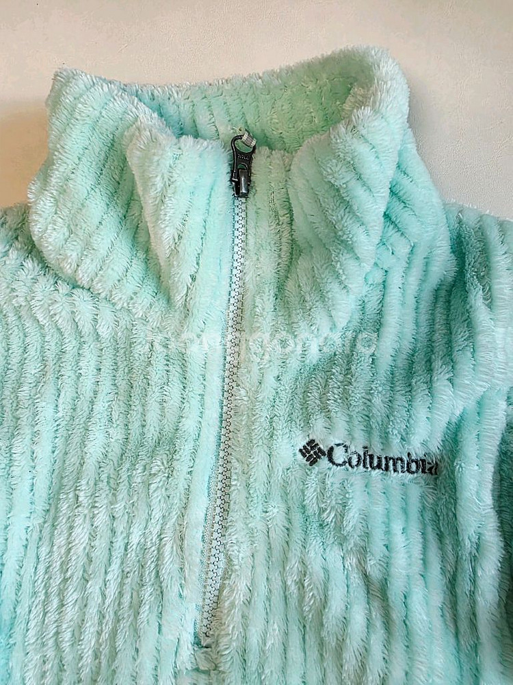 컬럼비아 키즈 집업 쉐르파 플리스 티셔츠 130 민트--2