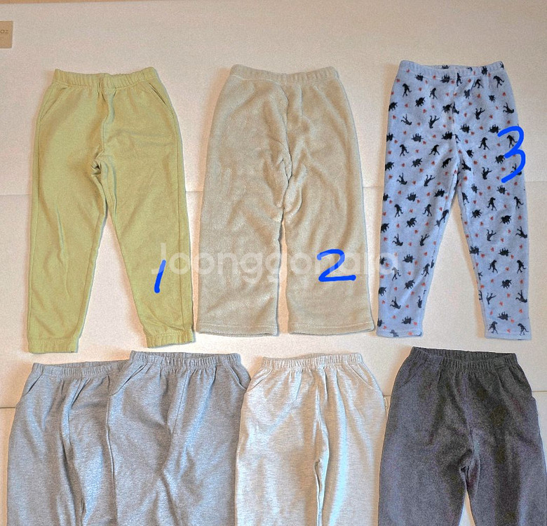 키즈 남아 여아 바지 130 폴햄키즈 약기모, 플리스 와이드, 수면바지--0