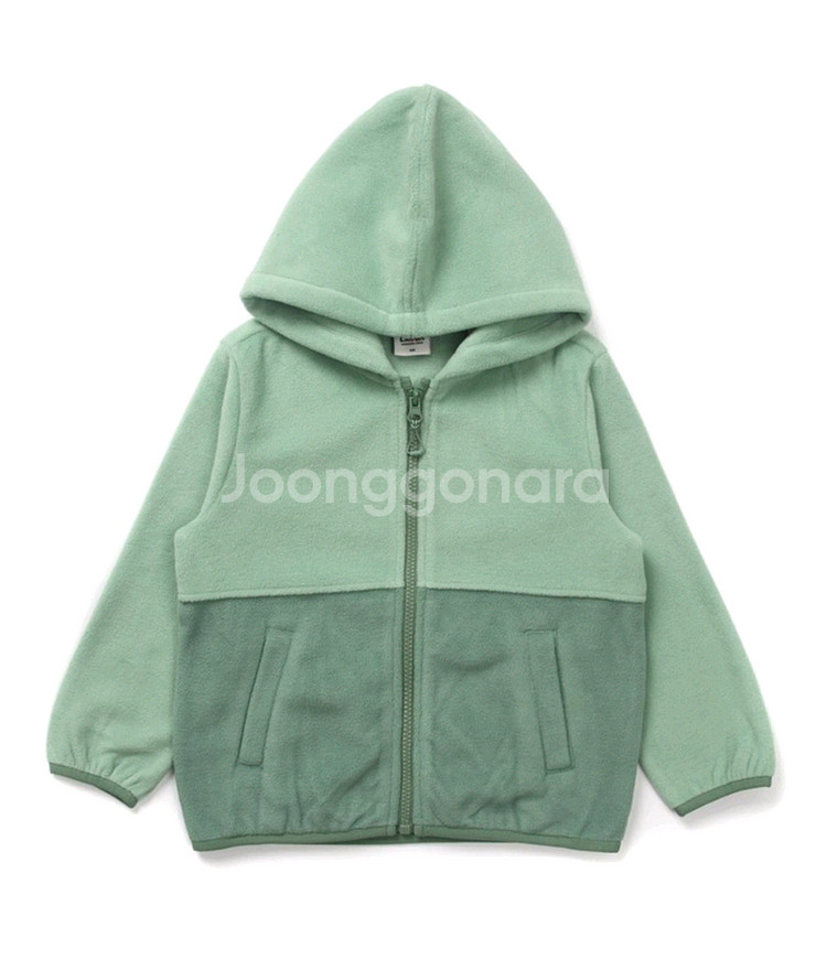 래핑차일드 컬러블럭 라이트 플리스 자켓 140--1