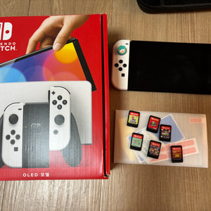 닌텐도 스위치 OLED 화이트 + 게임 6종 세트