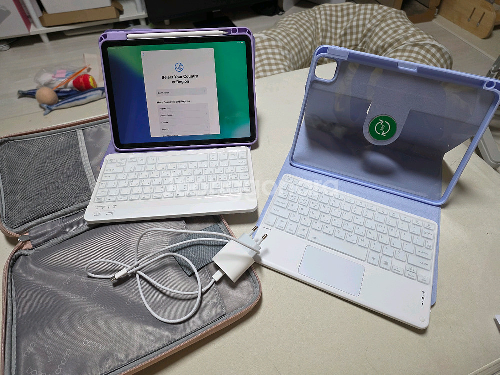 아이패드 에어 13 128 셀룰러 키보드 케이스 세트--2