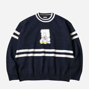 캐피탈 5G 코튼 니트 패키쉬 레인보위 아이비 크루 스웨터