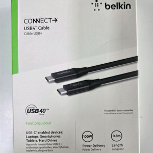 벨킨 USB4 100W 40Gbps 0.8M 케이블 INZ001bt 이미지