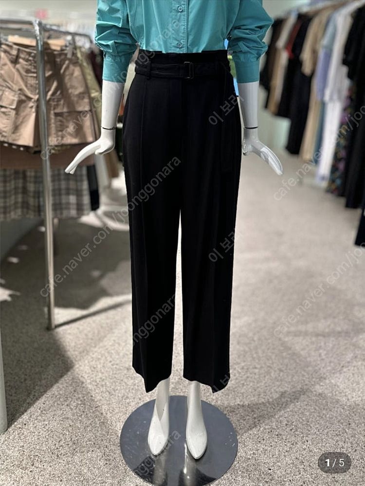 듀엘 DEWL 2022 울 블렌드 벨티드 팬츠--8