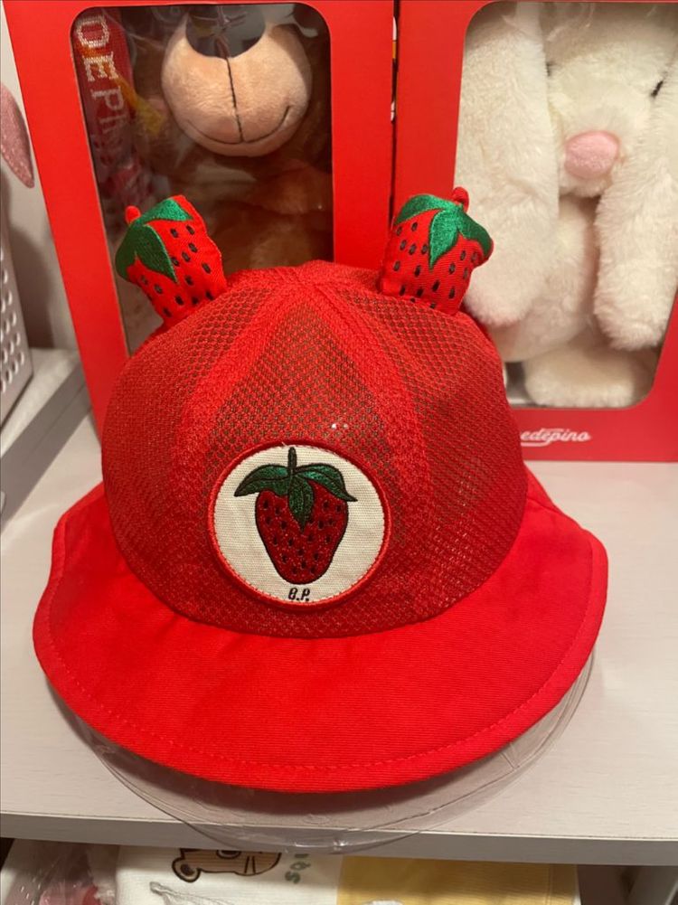 베베드피노 뿔딸기 모자--1