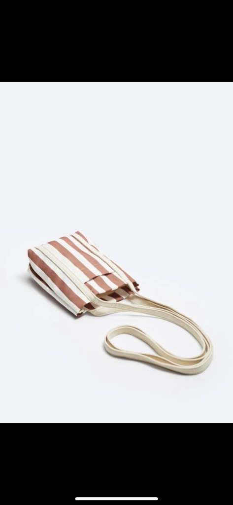 자라 스트라이프 캔버스 미니 크로스백 숄더백 가방 이미지