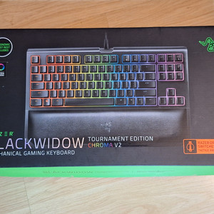 레이저 키보드 블랙위도우 크로마 v2 토너먼트 에디션 - 오렌지축