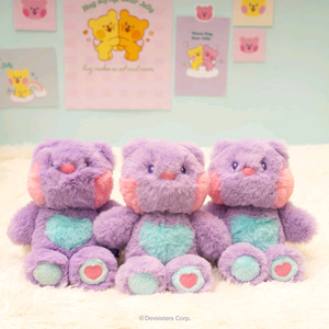 쿠키런 곰젤리 솜인형 키링 무지개곰 이미지