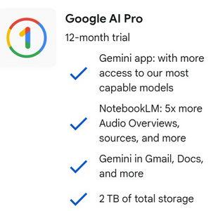 구글 Google Ai Pro 요금제 개인 12개월 이용권 Gemini 제미나이 제미니