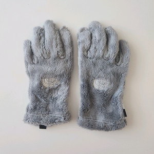 노스페이스 키즈 털장갑 회색