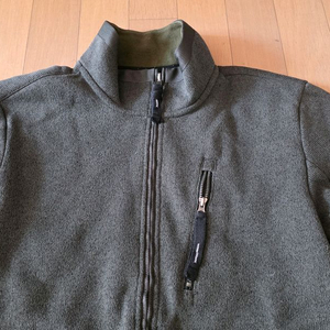 내셔널지오그래픽 니트 집업 자켓 카키 L