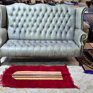 영국 체스터필드 최고급 전체 애닐린 천연가죽 3인소파