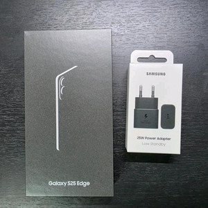 (미개봉) 갤럭시 S25 Edge 512GB 제트블랙 + 25W 어댑터+케이스