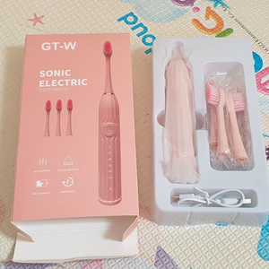 충전식 전동칫솔 핑크 이미지