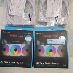 리안리 유니팬 SL-INF 140 리버스 화이트 2개