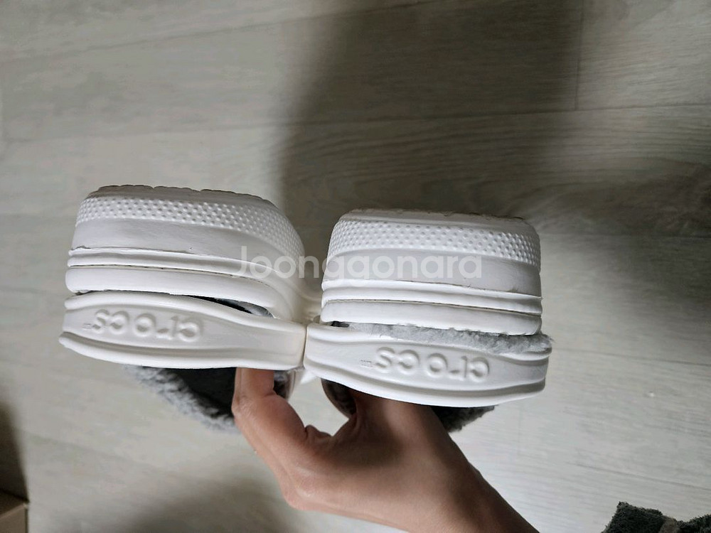 크록스 바야 라인드 클로그 털크록스 M5W7 240사이즈 화이트--3