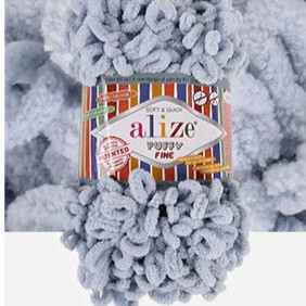 퍼피파인 털실 -500 그레이블루 12개