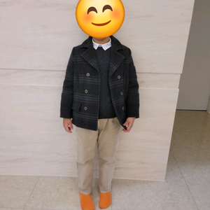 알마니주니어 안감누빔 울 더블코트 8A(입학식용 추천)