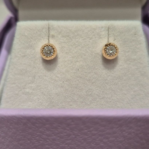 골든듀 글리터링러브 1C 귀걸이 로즈 골드