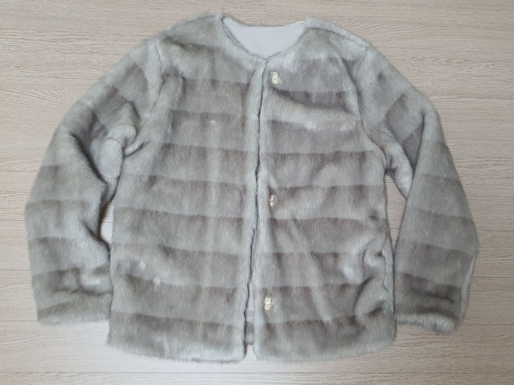 인조 폭스퍼 쟈켓 프리사이즈(55-66정도) 새제품--0