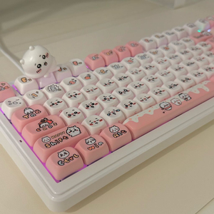 독거미 f99 치이카와 키캡+아티산 저소음 키보드