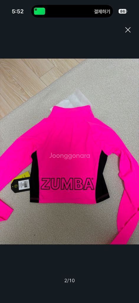 줌바 크롭티 나시 티셔츠 브라탑--1