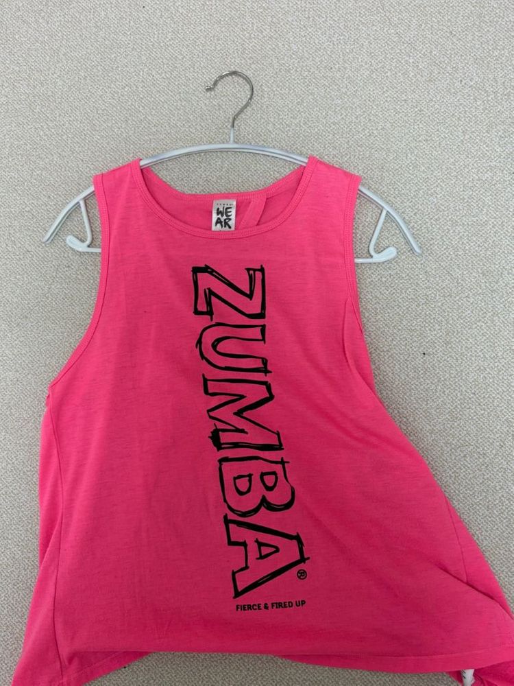 줌바 크롭티 나시 티셔츠 브라탑--2