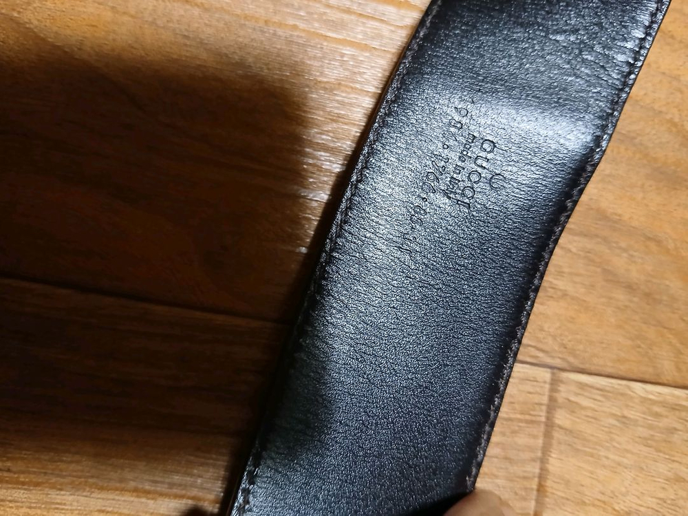 구찌 GG 버클 웹 벨트--2