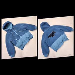 엔젤 로고 여성 뽀글이 후드 집업 자켓 점퍼 55~66