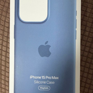 아이폰15 프로맥스 정품 실리콘케이스 윈터블루