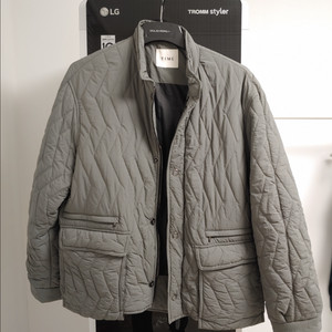 타임옴므 카키 누빔 점퍼 자켓 105