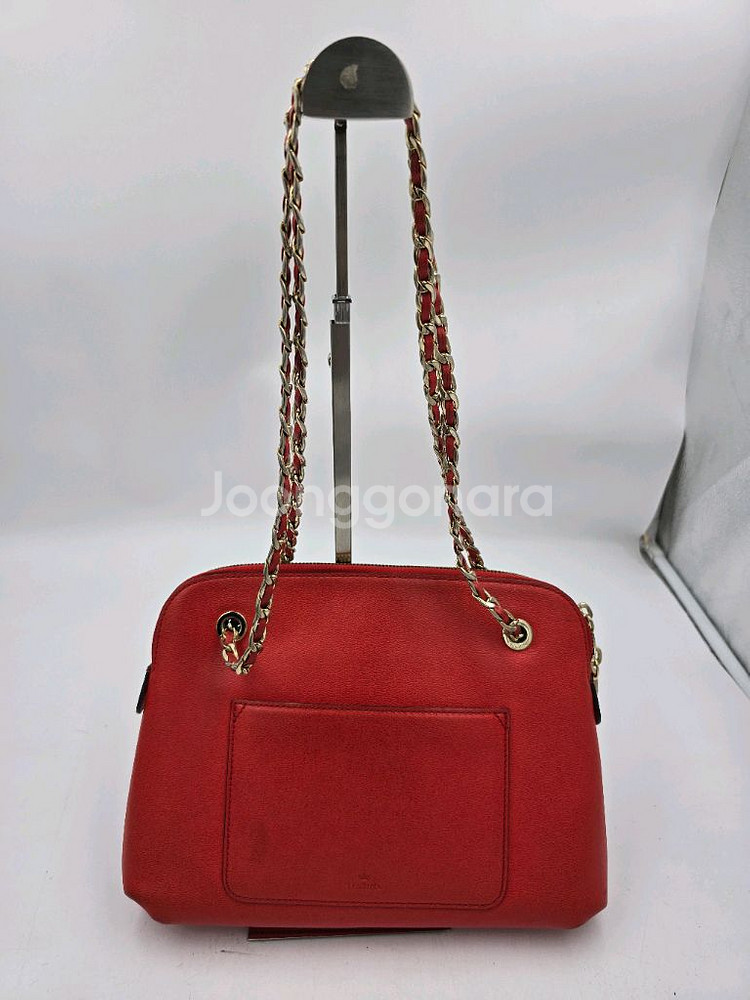 [J.ESTINA 레드 체인 숄더백]--1