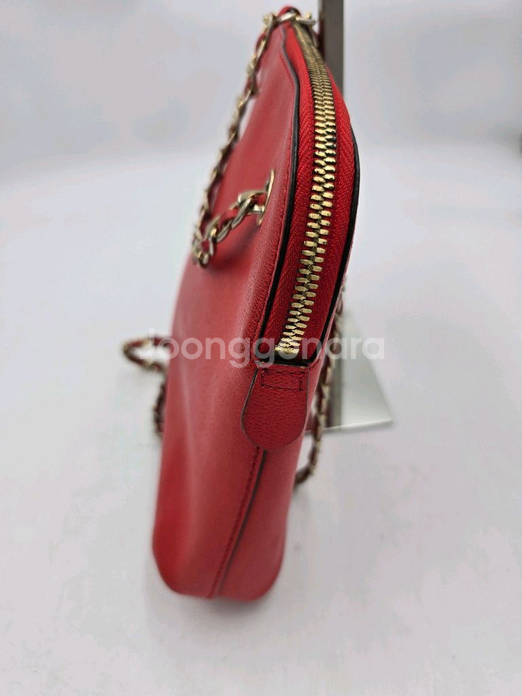 [J.ESTINA 레드 체인 숄더백]--3