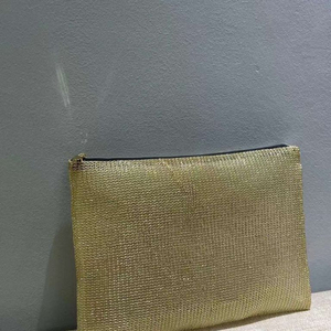 디올 쟈도르 골드 망사 지퍼 파우치