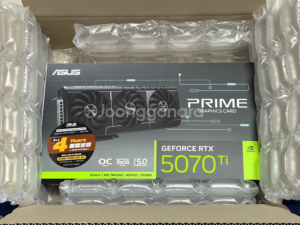 미개봉 ASUS PRIME RTX 5070 Ti OC D7 16GB 인텍앤컴퍼니--0