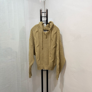 서로 꽈배기 케이블 후드니트 오버핏 벌룬니트 3990