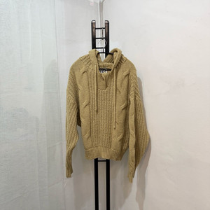 서로 꽈배기 케이블 후드니트 오버핏 벌룬니트 3990