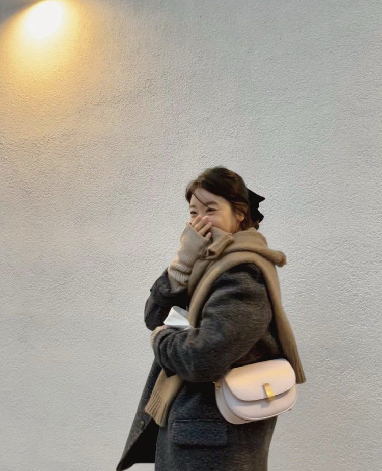 lfm rib crew neck cardigan toffee 이미지
