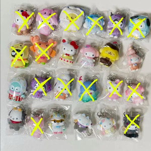 산리오 치비토모 디저트 천사와악마 해양 키티 마멜 포차코 폼폼푸린 시나모롤