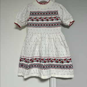 (미착용) 재니앤잭 페어 아일 스웨터 원피스 2T