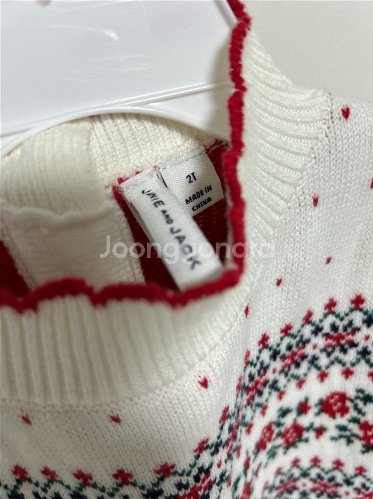 (미착용) 재니앤잭 페어 아일 스웨터 원피스 2T--4