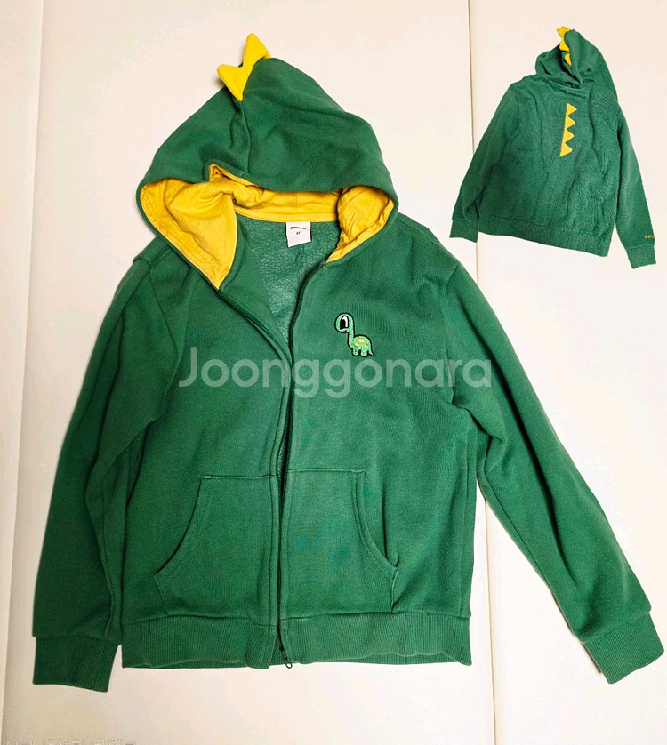 팬콧키즈 공룡 기모 후드집업 남아 점퍼 120~130 (9T)--0