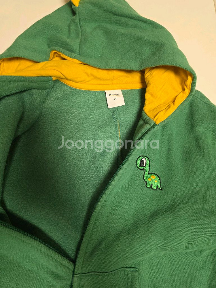 팬콧키즈 공룡 기모 후드집업 남아 점퍼 120~130 (9T)--1