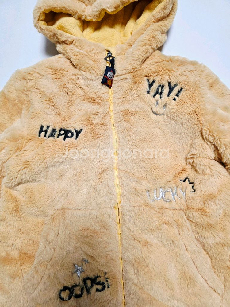 코코리따 아동 패딩 후리스 120(130가능) 미착용 옐로우--2