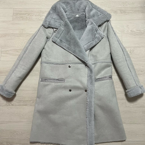 여성 무스탕 롱 코트