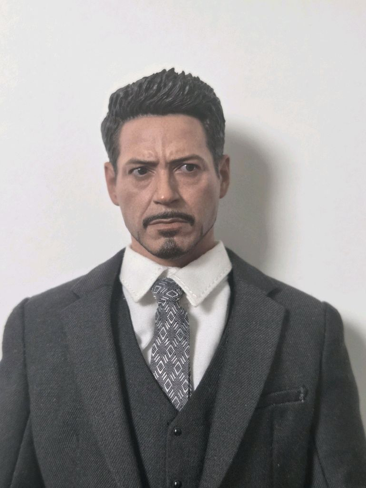 토니스타크 정장커스텀 핫토이 헤드--3