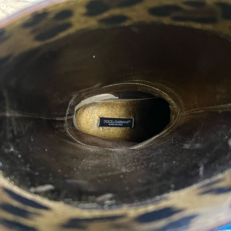 Dolce&Gabbana 돌체앤가바나 블렉 레더 롱 부츠 35.5 사이즈--6