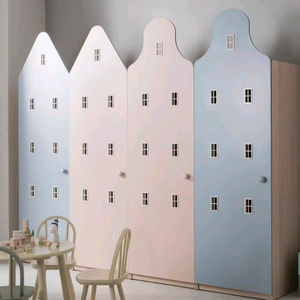 리바트키즈 집과 책나무 암스테르담 2단 옷장 핑크