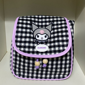 산리오) 쿠로미 체크 백팩 가방